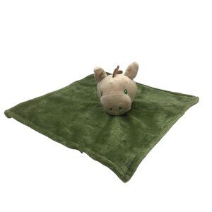 Plush Green Horse Baby Security Blanket 13x11 DTU Inc Soft Cozy Infants